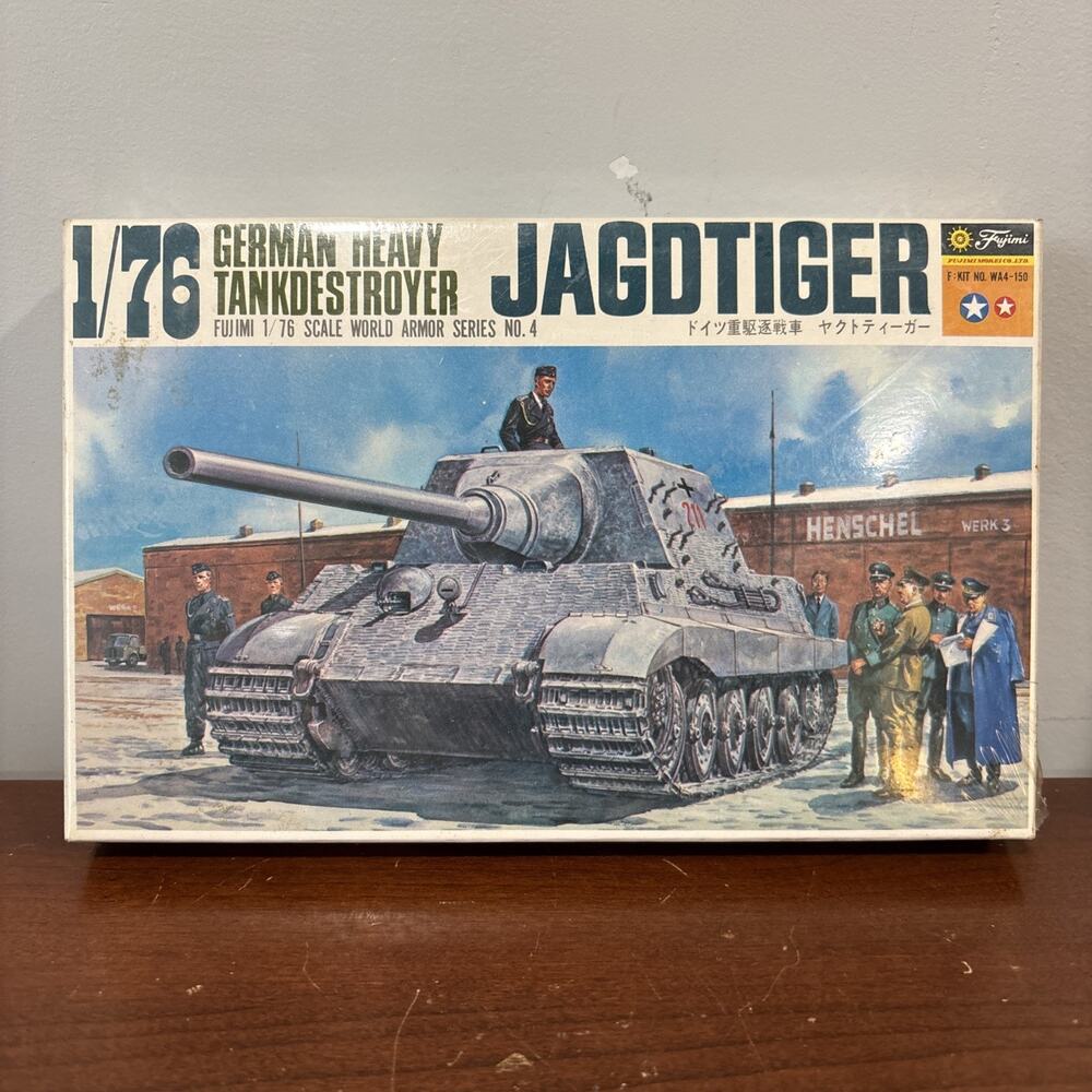 Fujimi German Heavy Tank Destroyer Jagdtiger 1:76 Scale Kit #WA4 - New